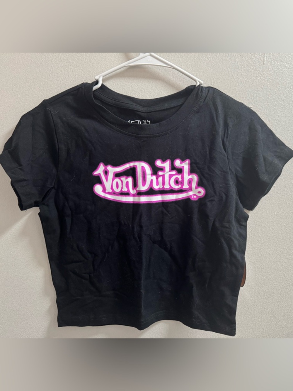 1 Von Dutch Black Tee with Pink Logo Accent & 1 VON DUTCH bodysuit